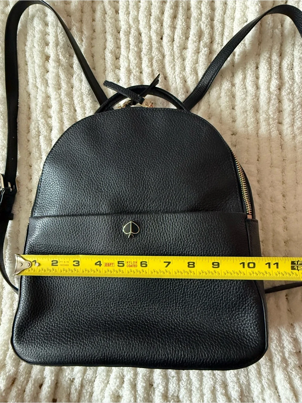 Kate Spade Black Leather Backpack